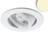 ISOLED LED Einbauleuchte Slim68 Alu weiß, rund, 9W, warmweiß, DALI dimmbar
