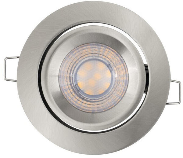 LEDVANCE Spot Set LED Simple Dim 3er-Set Einbauleuchte, Downlight nickel 4,90W warmweiß 110°