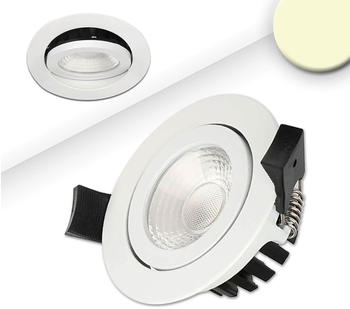 ISOLED LED Einbaustrahler, weiß, 8W, 60°, rund, warmweiß, IP65, dimmbar
