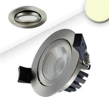 ISOLED LED Einbaustrahler, silber, 8W, 36°, rund, warmweiß, IP65, dimmbar