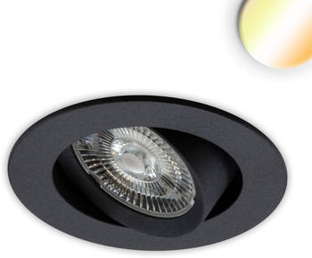 ISOLED LED Einbauleuchte Sunset Slim68 schwarz, rund, 9W, 1800-2800K, Dimm-to-warm
