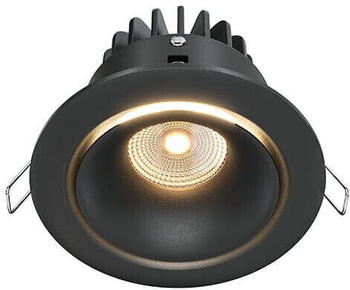 Maytoni Yin LED Downlight, Einbauleuchte 12W dimmbar Schwarz 90Ra Ø9,8mm Warmweiß