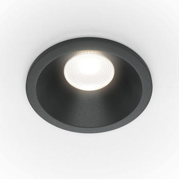 Maytoni Zoom LED Downlight, Einbauleuchte 6W dimmbar Schwarz IP65 90Ra Ø6mm Warmweiß