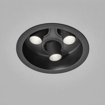 Helestra LED Deckeneinbauleuchte Run in Schwarz 3x 8W 885lm schwarz