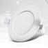 B.K.Licht LED Bad-Einbauleuchte Ø90mm 5W 480lm Warmweiß chrom-matt (5er Set)