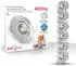 B.K.Licht LED Bad-Einbauleuchte Ø90mm 5W 480lm Warmweiß chrom-matt 6er Set (BKL1283)
