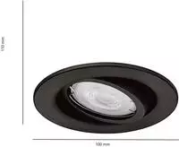 Philips LED 8720169266858 Fresco LED-Einbauleuchte GU10 4.6W Schwarz