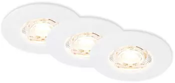Briloner LED-Deckeneinbauspot Kulana Mini IP44 3er wei&szlig;