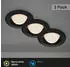 Briloner LED-Einbaustrahler Carro 3er-Set 3.000K schwarz