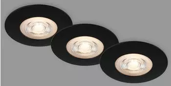 Briloner LED-Einbaustrahler Kulana schwarz 3er-Set IP65