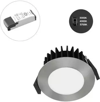 EVN Solido68 LED-Deckeneinbauleuchte 7W chrom