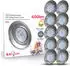 B.K.Licht Einbaustrahler 230V Ultra-Flach 24mm Ø86mm 5W 400lm 3000K 10er Set