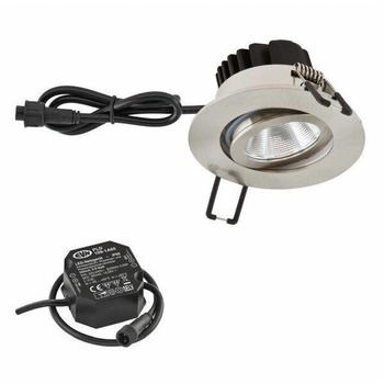 EVN LED Decken-Einbaustrahler mit warmweißem Licht dimmbar feuchtraumgeeignet schwenkbar IP65 8.4W 3000K 1010lm 90Ra inkl. Netzgerät EinbauØ68 EVN LED Decken-Einbaustrahler mit warmweißem Licht dimmbar feuchtraumgeeignet schwenkbar IP65 8.4W 3000K 1010lm 90Ra inkl. Netzgerät EinbauØ68