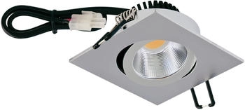 EVN P-LED dimmbar feuchtraumgeeignet quad. schwenkbar chrom matt IP20 8.4W 4000K 90Ra EinbauØ68