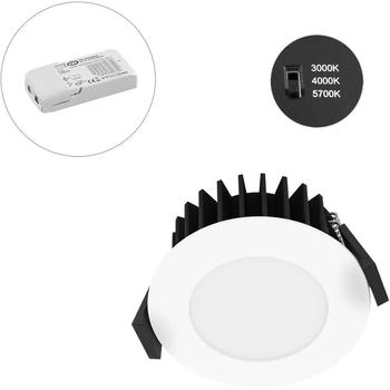 EVN LED Deckeneinbaustrahler Weiß DALI dimmbar mit veränderbarer Farbtemperatur IP54 Badezimmerstrahler 220-240V/AC