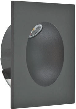 EVN LED Wand Einbaustrahler warmweißes Licht feuchtraumgeeignet anthrazit IP54 2W 3000K EinbauØ60