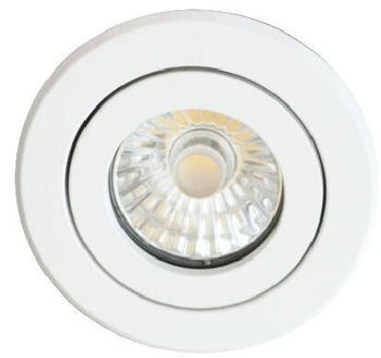 mobilux Schwenkbarer Einbaustrahler MOA DISC 12V 45° nickel gebürstet