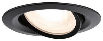 Paulmann 92460 Einbauleuchte Nova Plus schwenkbar IP65 rund 93mm 30&deg; GU5,3 / GU10 max. 35W 230/12V dimmbar Schwarz matt