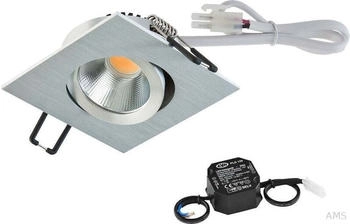 EVN PC20 Einbaulampe rund Phasendimmer 3000K alu