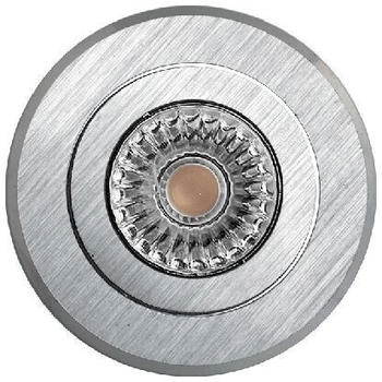 mobilux Schwenkbare LED Einbauleuchte Alu gebürstet MOA DISC 12V 45°