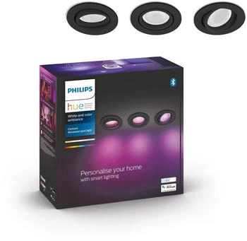 Philips Centura Recessed Spotlight Round - Black - 3-Pack