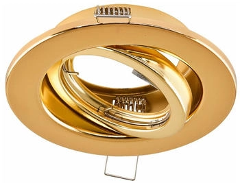 EVN Decken-Einbaustrahler für Niedervolt GU5.3 Leuchtmittel rund schwenkbar gold IP20 12V EinbauØ80