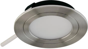 EVN LED Decken-Einbaustrahler rund chrom-sat. IP20 3W 3000K warmweißes Licht EinbauØ55