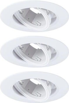 Paulmann LED Einbauleuchte 3er-Set weiß schwenkbar Ø 9 cm - [GLO773082261]