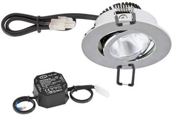 EVN PC20 Einbaulampe rund Phasendimmer 3000K chrom