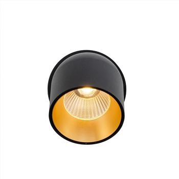The Light Group SLC Cup LED-Einbaudownlight schwarz/gold 3.000K