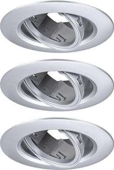 Paulmann 92110 Einbauleuchte 3er-Set schwenkbar rund 90mm 30&deg; GU10 max. 3x10W 230V Chrom matt
