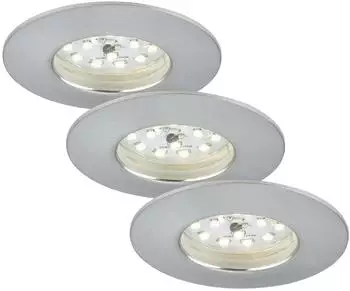 Briloner LED Einbauleuchten alu 3er-Set 3xLED-Modul/4,8W (7204-039)