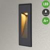 Lucande LED Wandleuchte außen 'Nuno' (Modern) in Schwarz aus Aluminium (1...