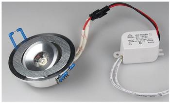 ChiliTec LED Einbaustrahler RD-1 warmweiß rund 1W 80lm 230V EEK: A+ Downlight