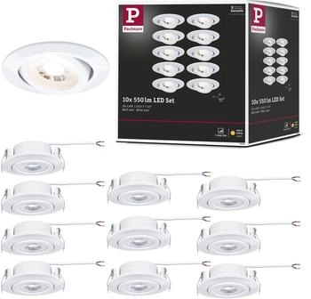 Paulmann LED Einbauleuchte 10er-Set schwenkbar (99995)