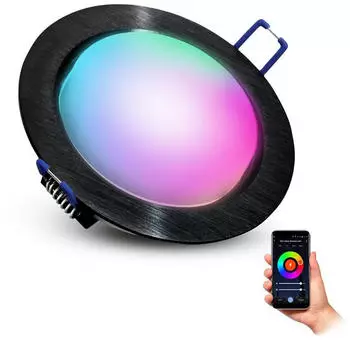 SSC-LUXon RX-3 LED Einbaustrahler schwarz, GX53 6W RGB CCT, Smart WLAN (RX-3)
