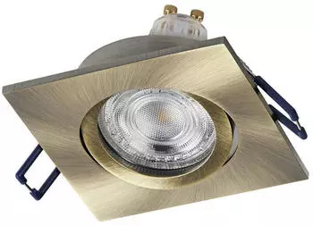 Osram LED-Einbaustrahler Spot Set Quadrat Messing 4,5W 2700K (4058075853638)