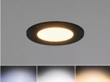 Trio Himal LED Einbauleuchte 3,5W CCT dimmbar schwarz IP65 (635110102)