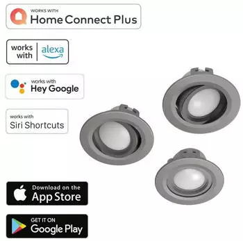 Hama WiFi LED-Einbauspot 5W/32W 350lm dimmbar, App- & Sprachsteuerung (176579)