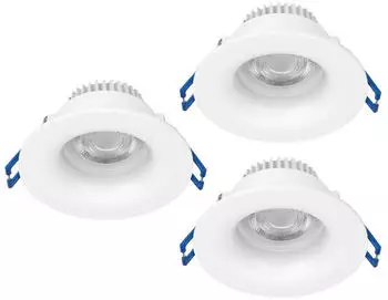 Eglo Salabate 3er-Set Einbaustrahler Aluminium Weiß IP65 (902272)