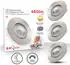 B.K.Licht LED Einbaustrahler 3er-Set, schwenkbar, flach, 4,9W, 3000K, IP23 (BKL1279)