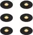 QAZQA Buco 6er-Set Einbaustrahler Aluminium schwarz 12cm (109796)