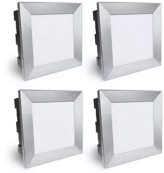 SSC-LUXon Piko-LQ LED Wandeinbauleuchte außen 4er-Set warmweiß 3,5W IP65 (SSC-4545)