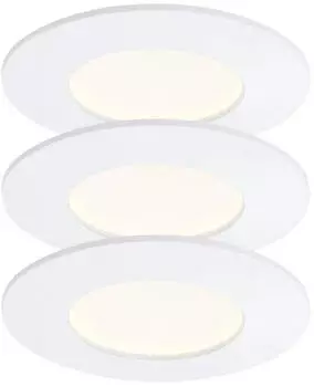 Briloner Einbaustrahler LED rund wei&szlig; IP23, 3er Set
