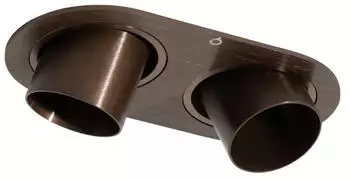 QAZQA Installa Einbaustrahler 2-flammig GU10 schwenkbar Dunkelbronze Aluminium (108279)