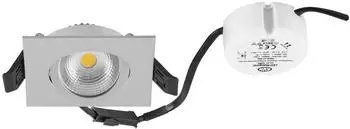 EVN LED-Deckeneinbaustrahler 6W 3000K 683lm schwenkbar IP44 Chrom matt (E44461502)