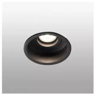 Faro Barcelona Hyde R Runder schwenkbarer Einbaustrahler, Schwarz (40119)