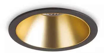IDEAL LUX Game Trim Round LED Einbauleuchte 11W 3000K Schwarz-Gold (192345)