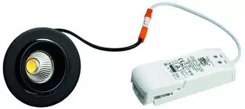 rutec GAIL LED-Einbaustrahler schwenkbar, rund, dimmbar, 6W, 3000K, IP40, schwarz matt (ALU57302WWD)