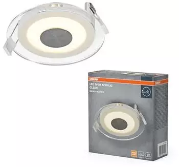 Osram LED Einbaustrahler Acryl Klar 6W 2700K IP20 (827)